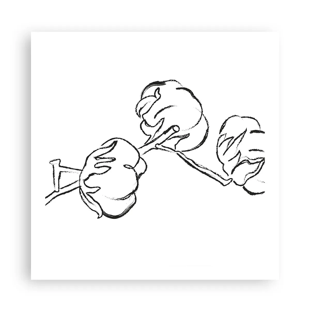 Plakat - Bawełniany puch - 60x60 cm