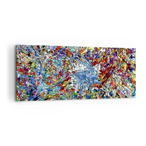 Obraz na płótnie - Witraż kroplisty - 100x40 cm