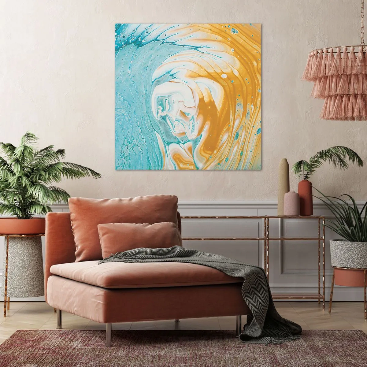 Obraz na płótnie - Pastelowy wir - 40x40 cm