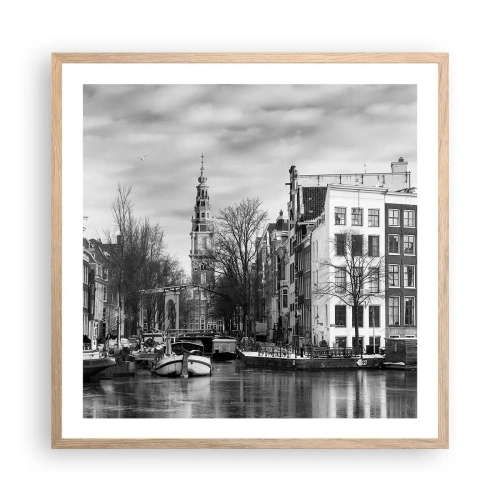 Plakat w ramie jasny dąb - Amsterdamskie klimaty - 60x60 cm