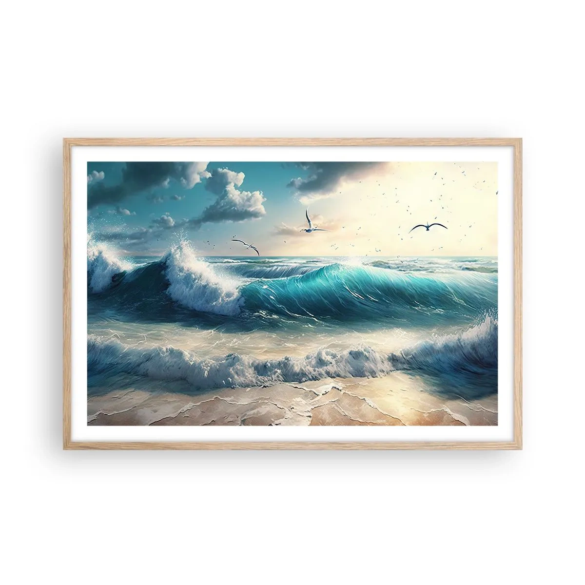 Plakat w ramie jasny dąb - Szumi tylko dla ciebie - 91x61 cm