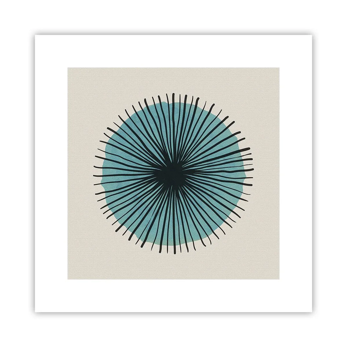 Plakat - Promieniście na błękicie - 30x30 cm