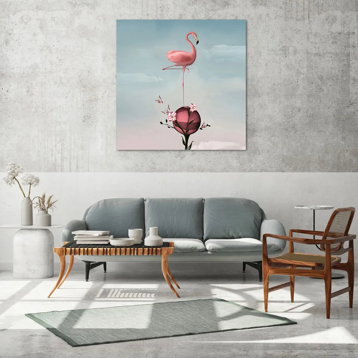 Obraz na szkle - Alegoria piłki koszykowej - 70x70 cm