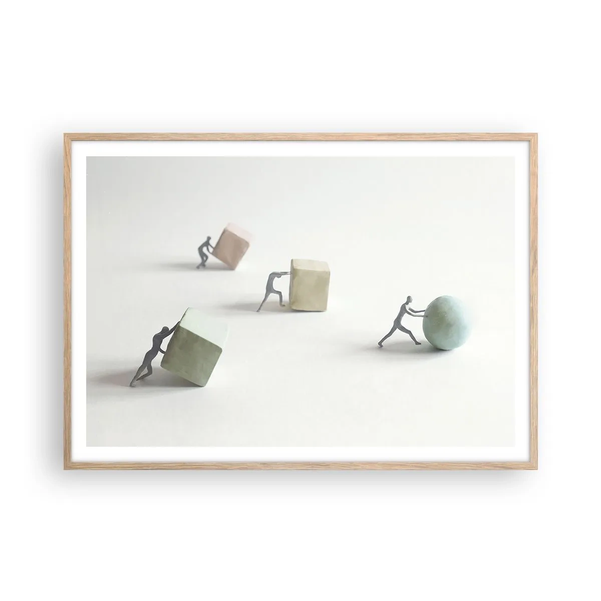 Plakat w ramie jasny dąb - Samo życie - 100x70 cm