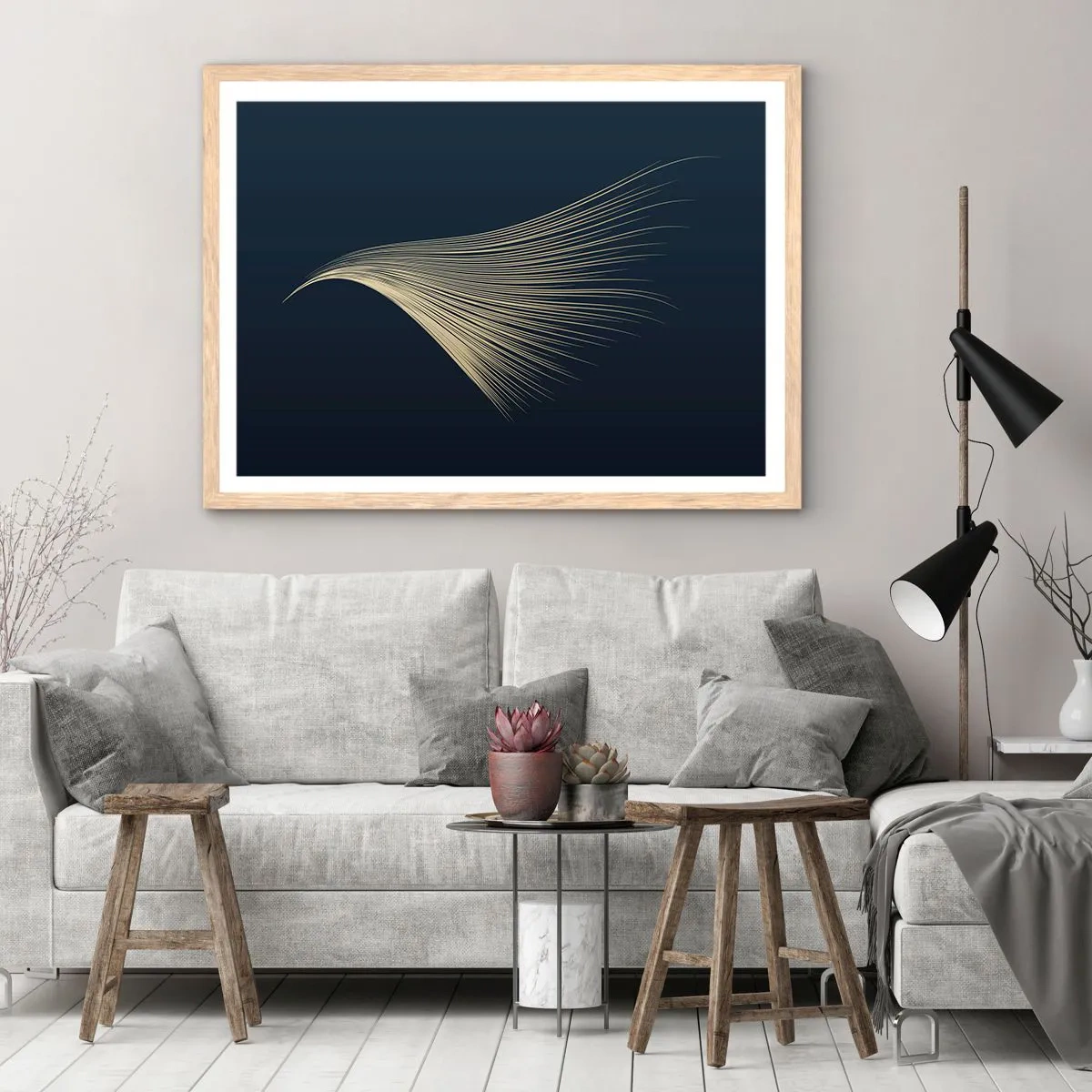 Plakat w ramie jasny dąb - Jak anioła włos - 70x50 cm