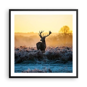 Plakat w czarnej ramie - Koronowany na swoich włościach - 60x60 cm