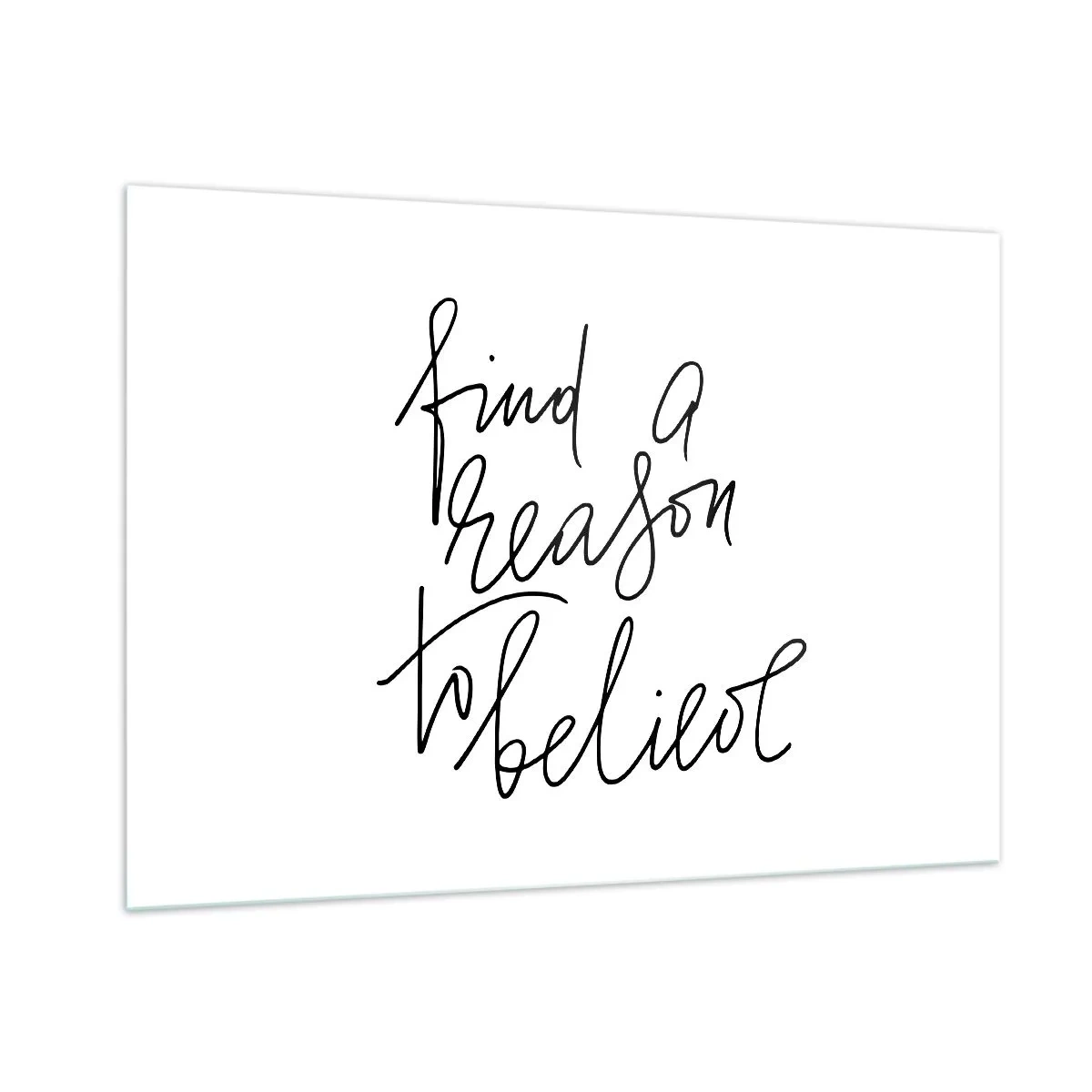 Obraz na szkle - Minimalistyczna typografia z inspirującym cytatem - 100x70cm - To możliwe - Nowoczesna dekoracja ścienna do salonu, kuchni i sypialni ARTTOR