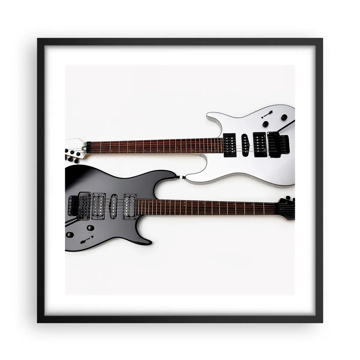 Plakat w czarnej ramie - Harmonia kształtów - 50x50 cm