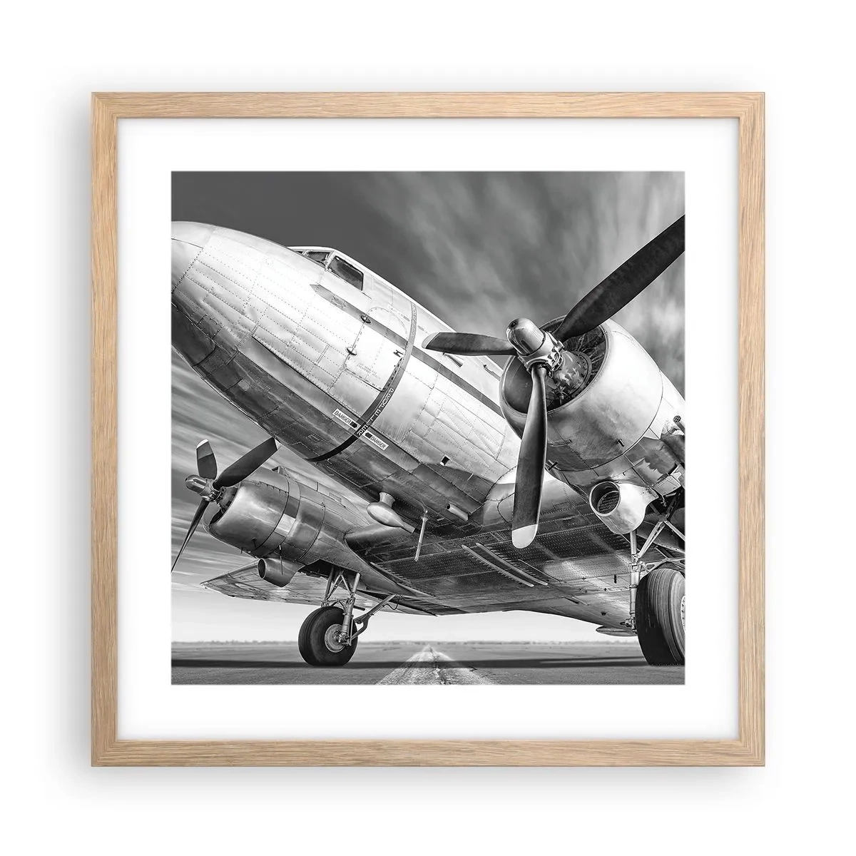 Plakat w ramie jasny dąb - Zawsze gotowy do lotu - 40x40 cm