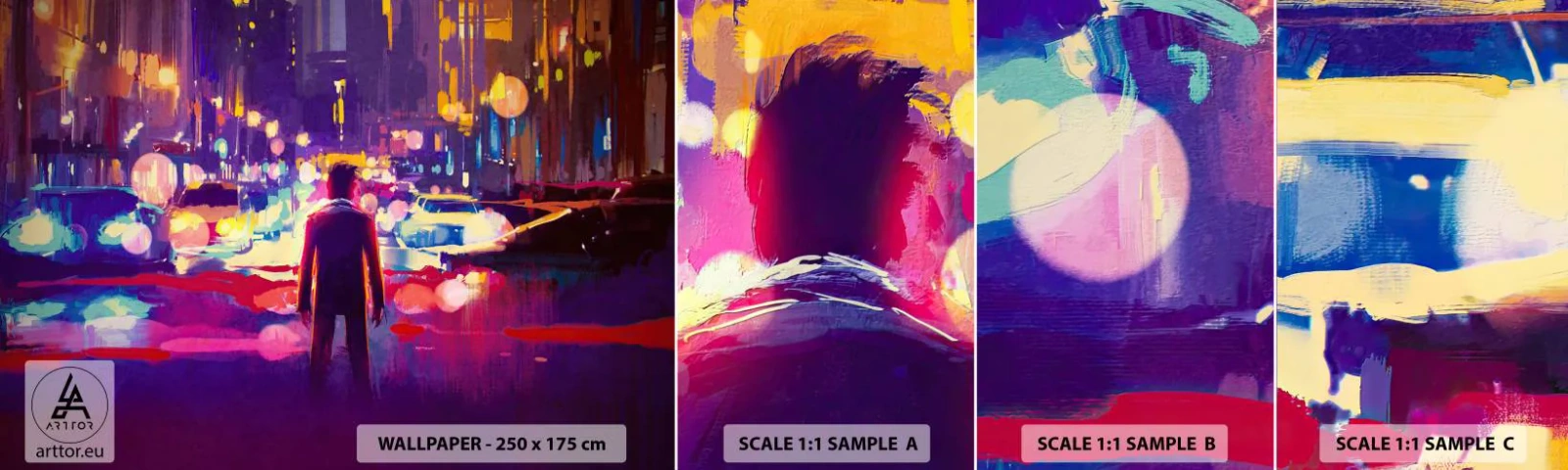 Fototapeta Próbka Standard Eco - Zanurzony w świetle - Miasto, Mężczyzna, Nowy Jork - 100x30 cm