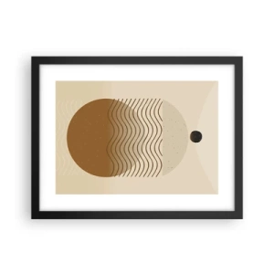 Plakat w czarnej ramie - O pochodzeniu figur geometrycznych - 40x30 cm