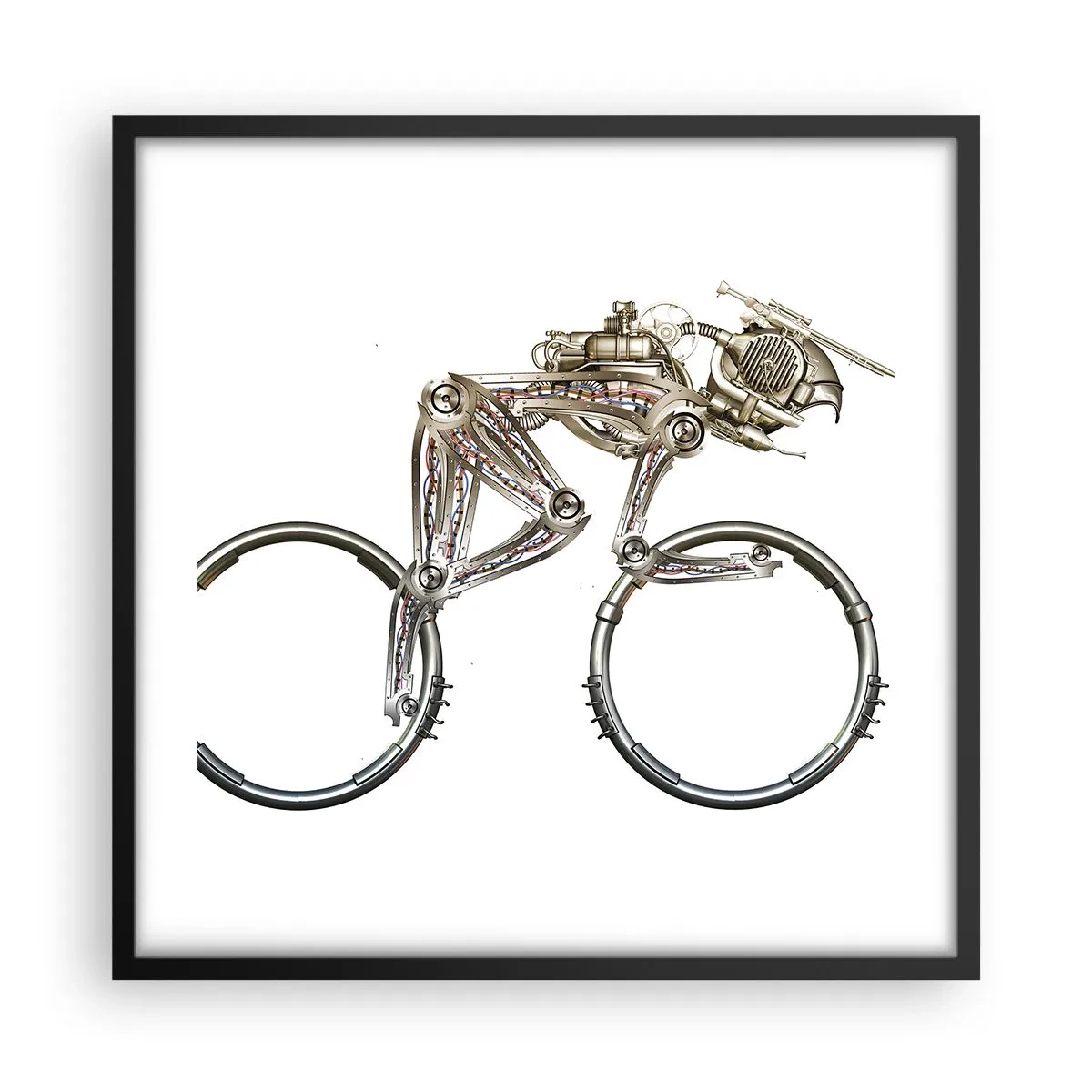 Plakat w czarnej ramie - Wspaniała maszyna - 50x50 cm