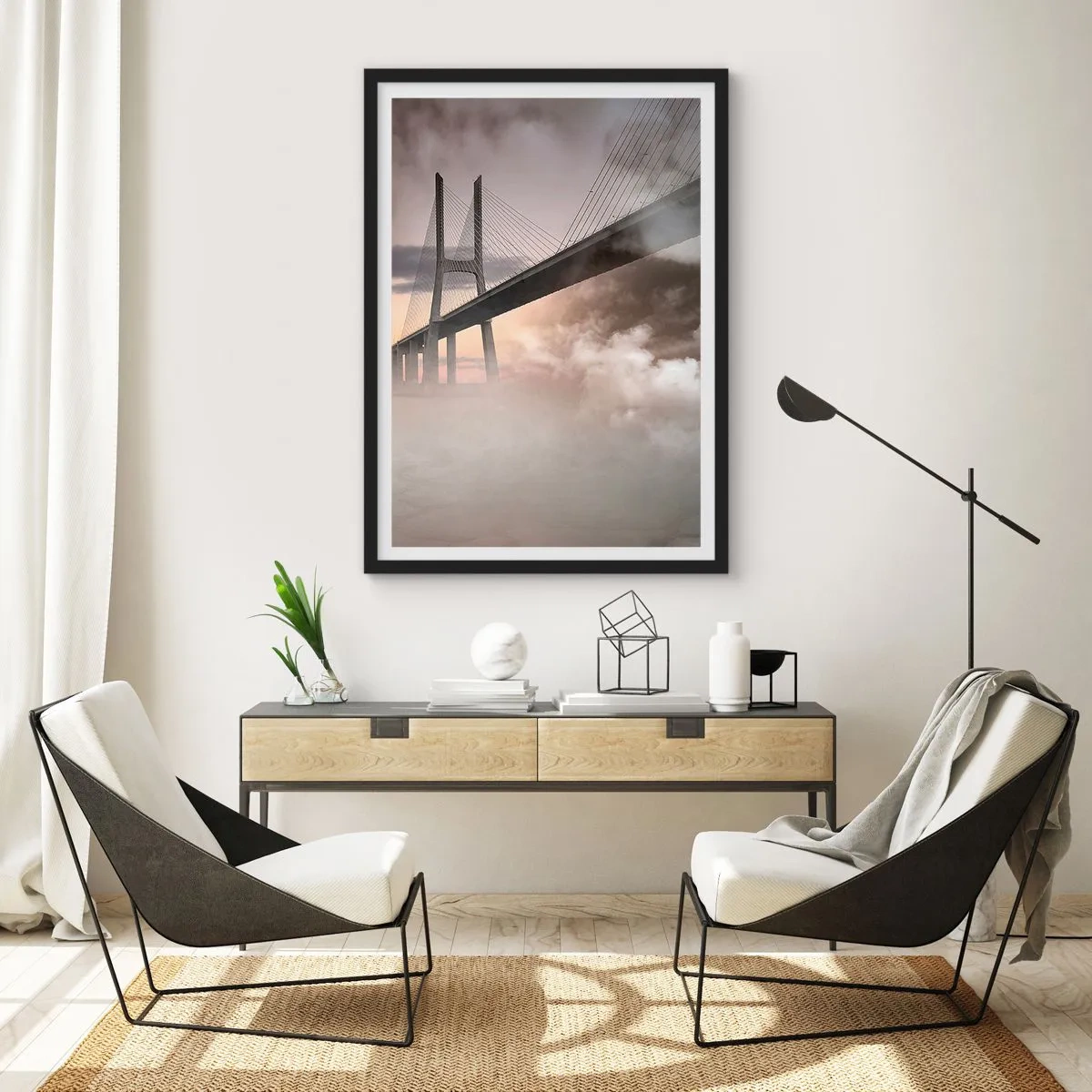 Plakat w czarnej ramie - Nad rzeką, której nie ma - 40x50 cm
