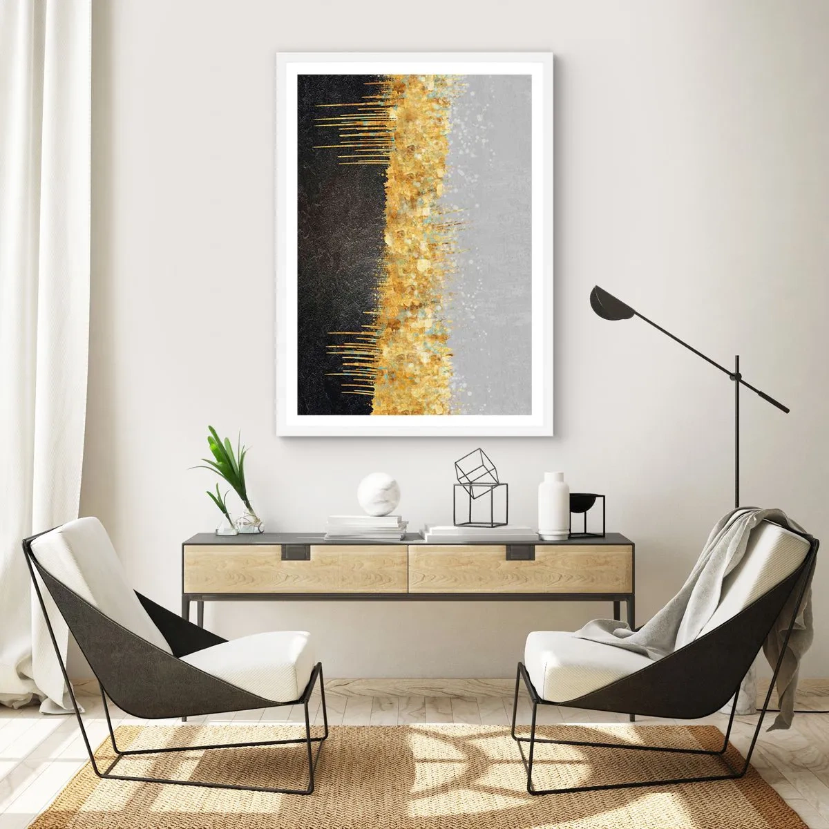 Plakat w białej ramie - W głąb i ku górze - 61x91 cm