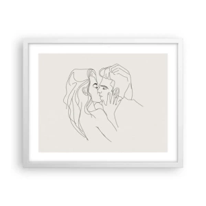 Plakat w białej ramie - Splątani uczuciem - 50x40 cm