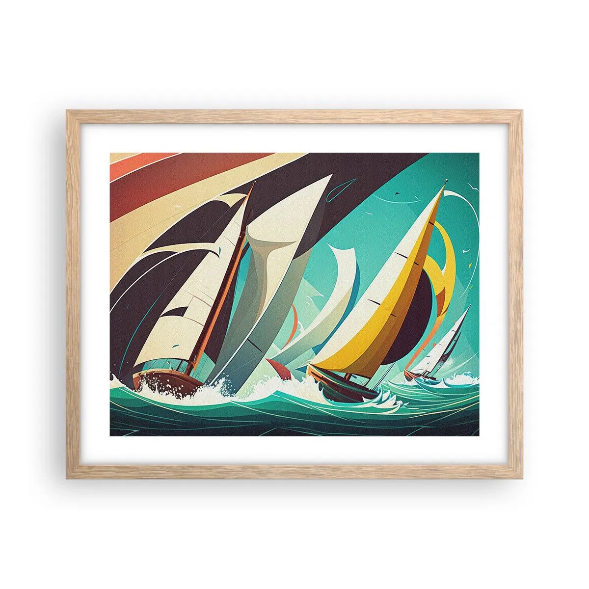 Plakat w ramie jasny dąb - Z żywiołami za pan brat - 50x40 cm