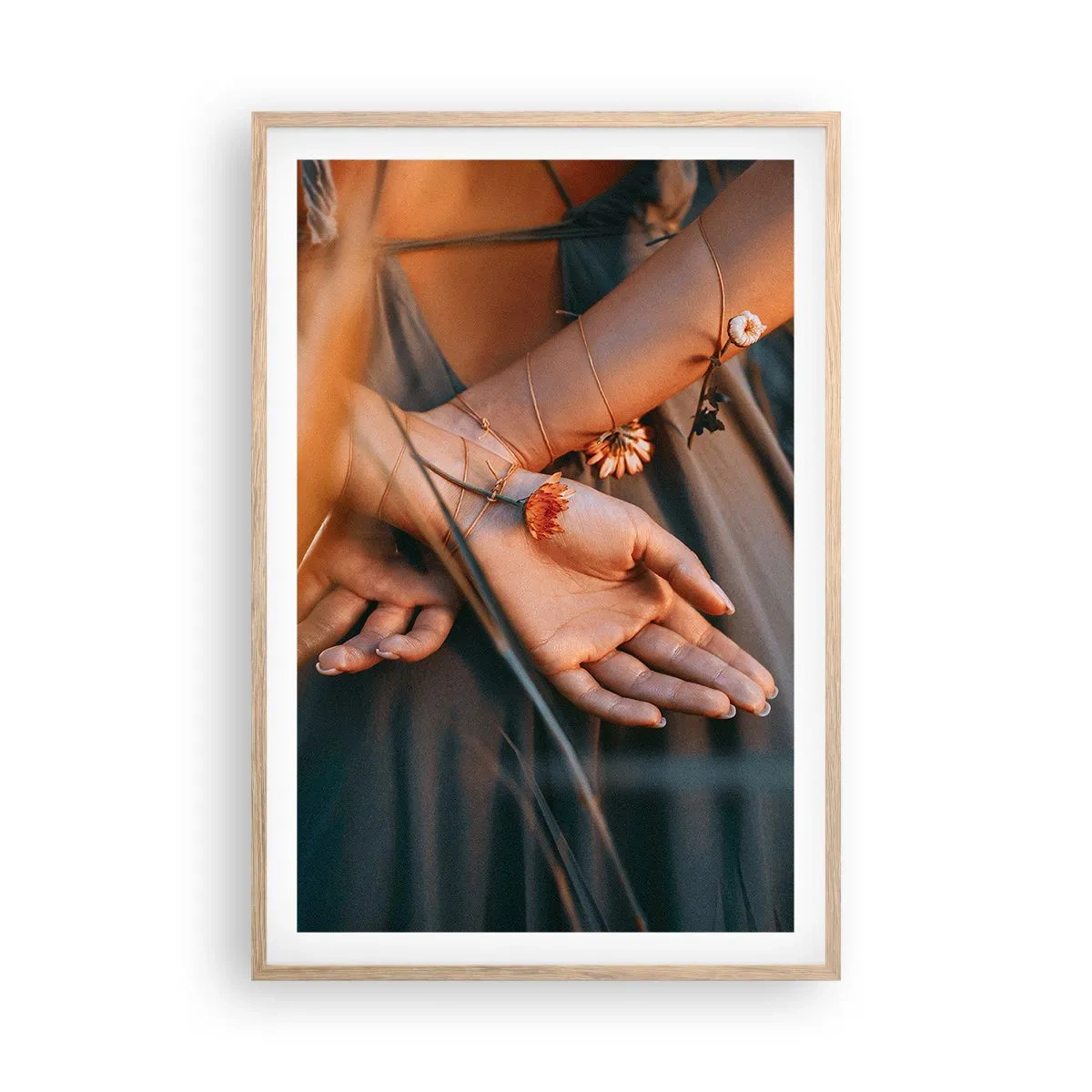 Plakat w ramie jasny dąb - Związana z naturą - 61x91 cm