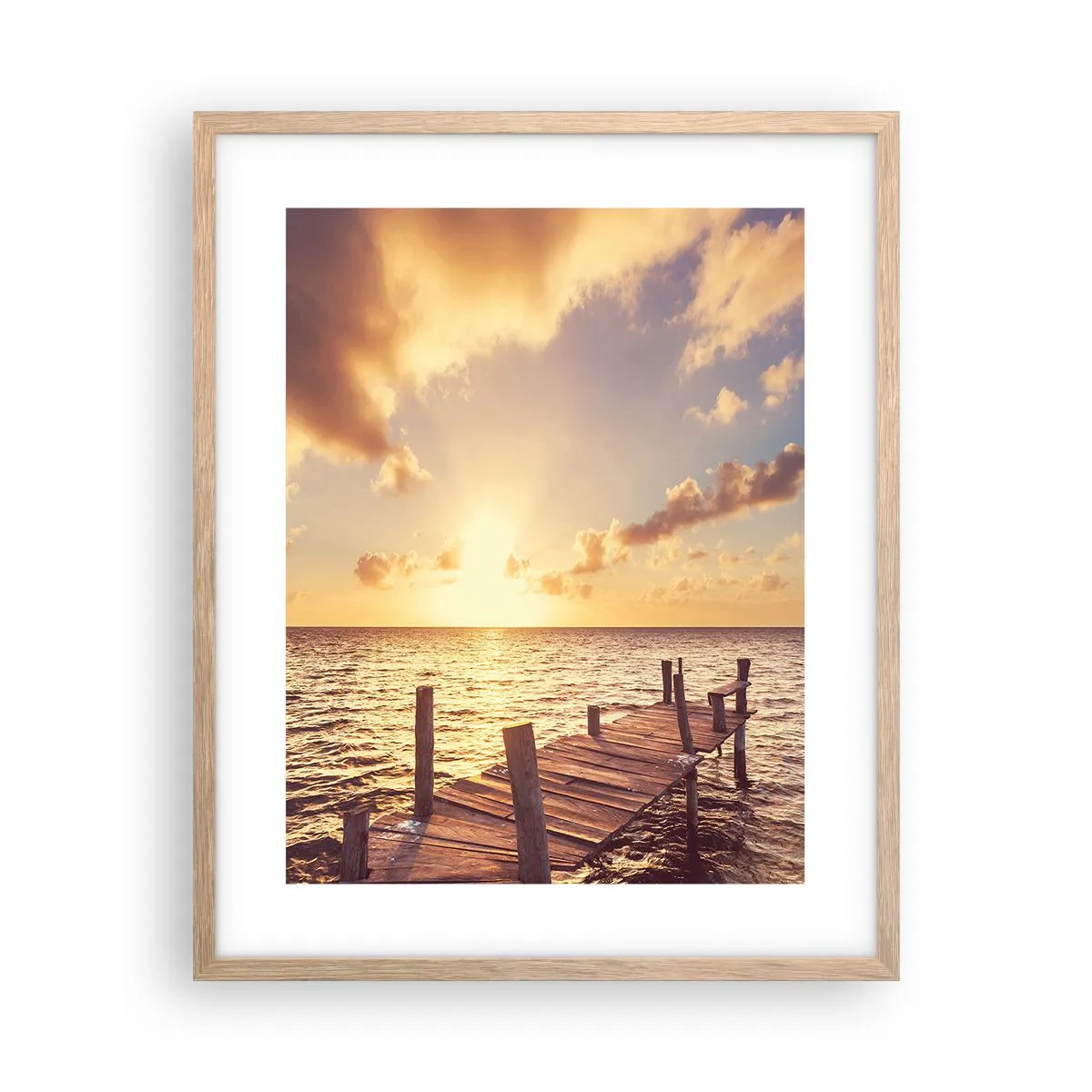 Plakat w ramie jasny dąb - Złota kraina łagodności - 40x50 cm