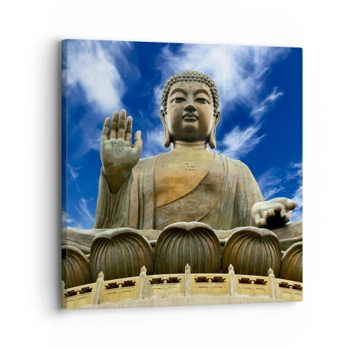 Obraz na płótnie - Żyj bez strachu - 30x30 cm