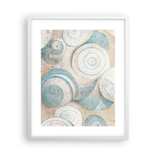 Plakat w białej ramie - Co kryje muszla? - 40x50 cm
