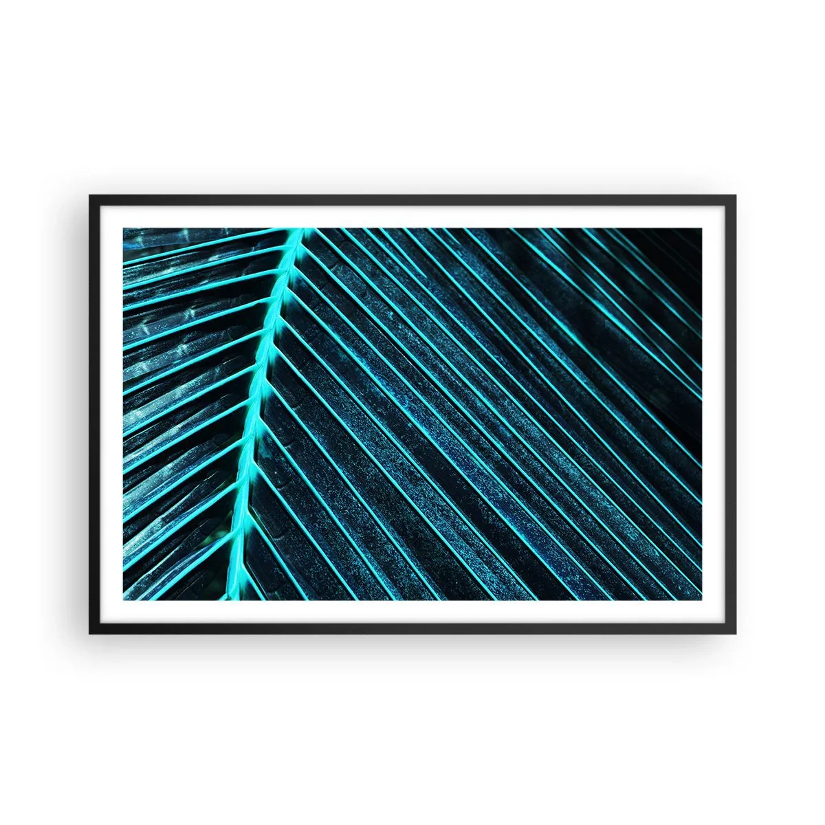 Plakat w czarnej ramie - Faktura zieleni - 91x61 cm