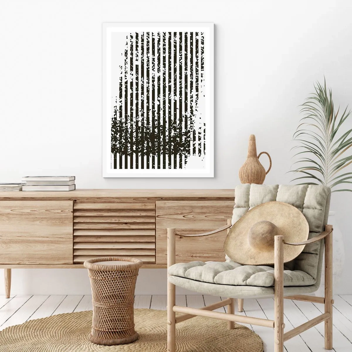 Plakat w białej ramie - Rytm i szum - 30x40 cm