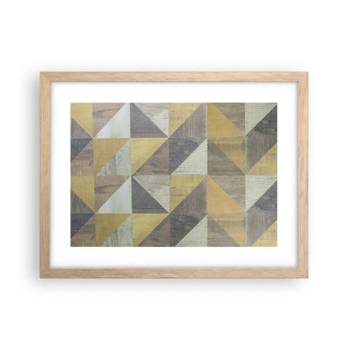 Plakat w ramie jasny dąb - Pod kątem trójkąta - 40x30 cm