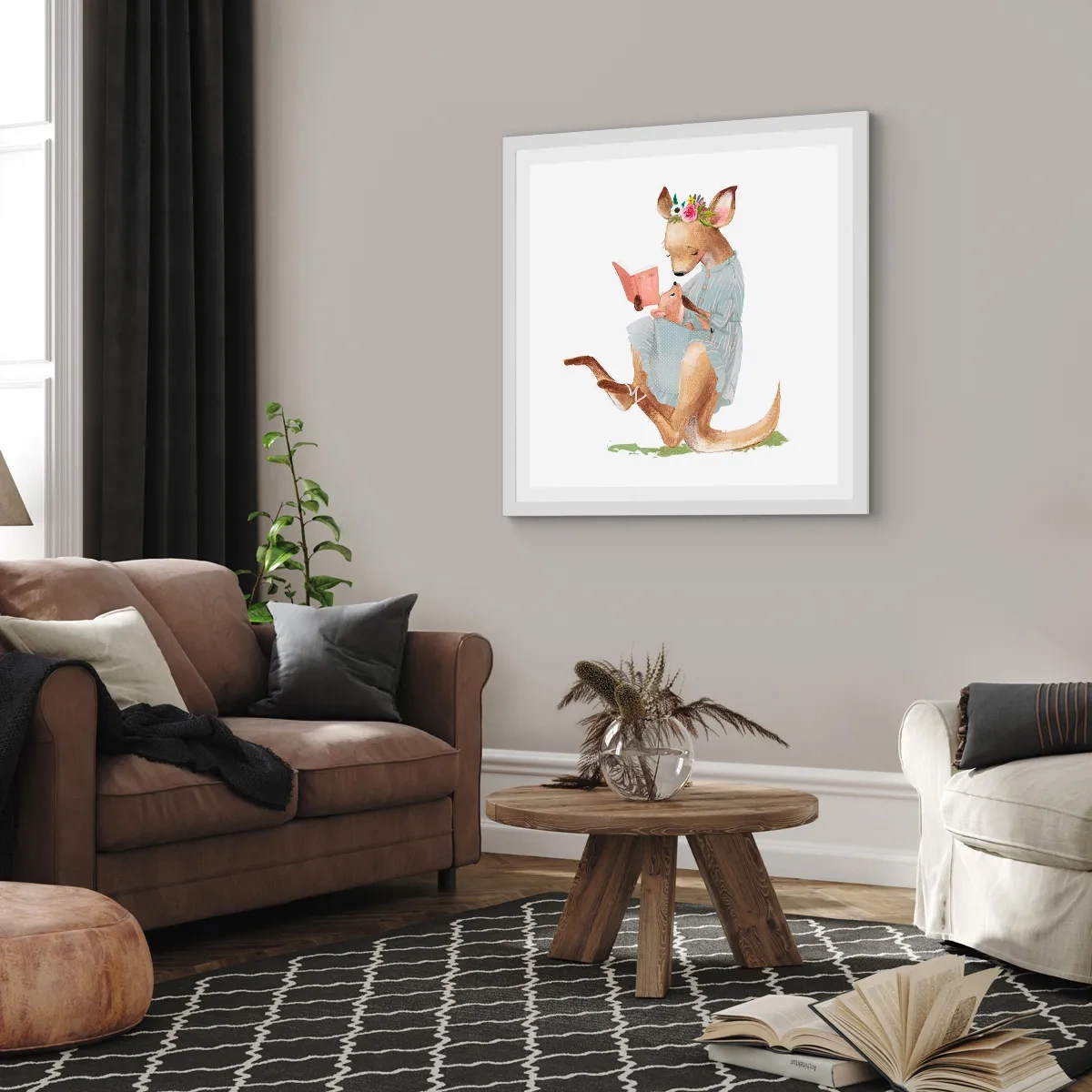 Plakat w białej ramie - Poczytaj mi, mamo - 40x40 cm