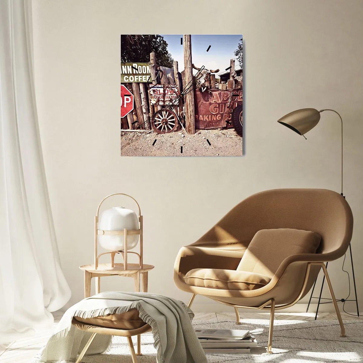 Zegar ścienny - A czas się zatrzymał - 40x40 cm