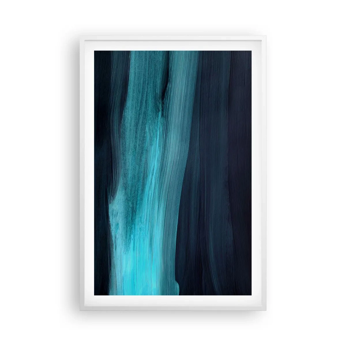 Plakat w białej ramie - Popłyń z nurtem - 61x91 cm