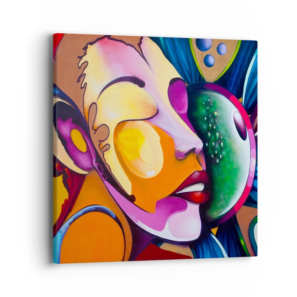 Obraz na płótnie - Dotknąć kolorem - 40x40 cm