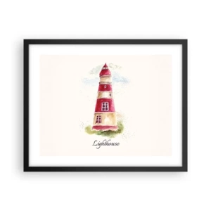 Plakat w czarnej ramie - Wokół zawsze pogoda - 50x40 cm