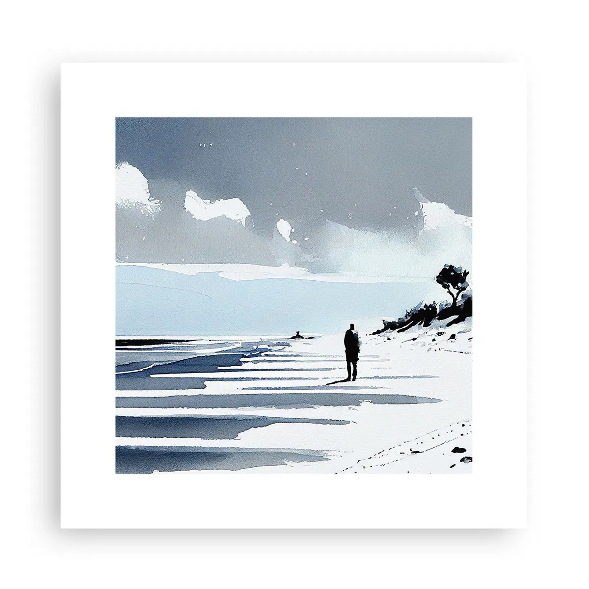 Plakat - Sam na sam - 30x30 cm