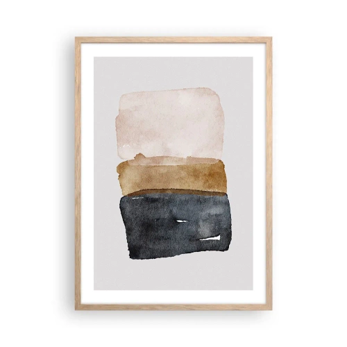 Plakat w ramie jasny dąb - Kompozycja barw ziemi - 50x70 cm