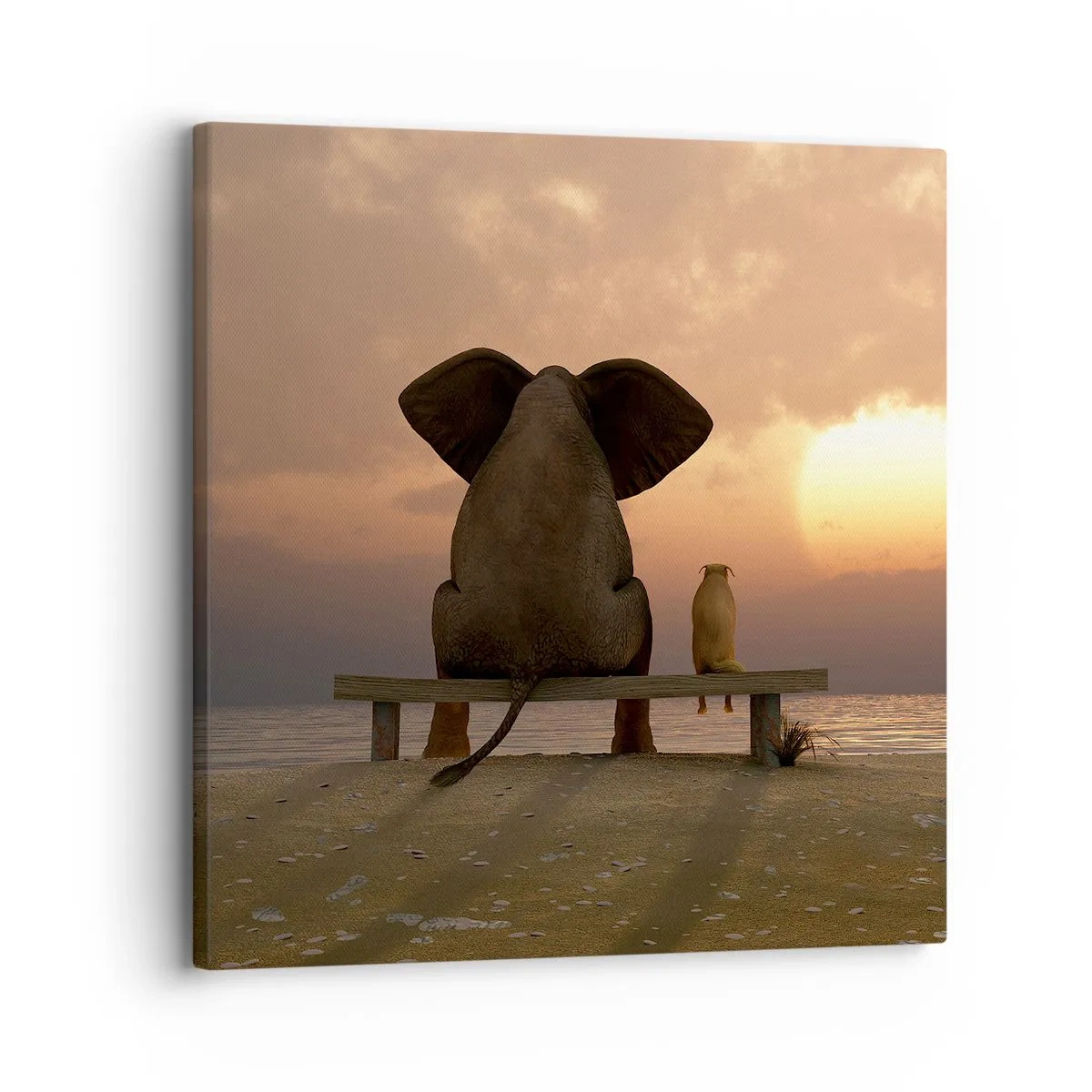 Obraz na płótnie - Dobrze jest razem pomilczeć - 30x30 cm