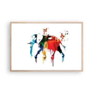 Plakat w ramie jasny dąb - Tańczyć każdy może - 91x61 cm