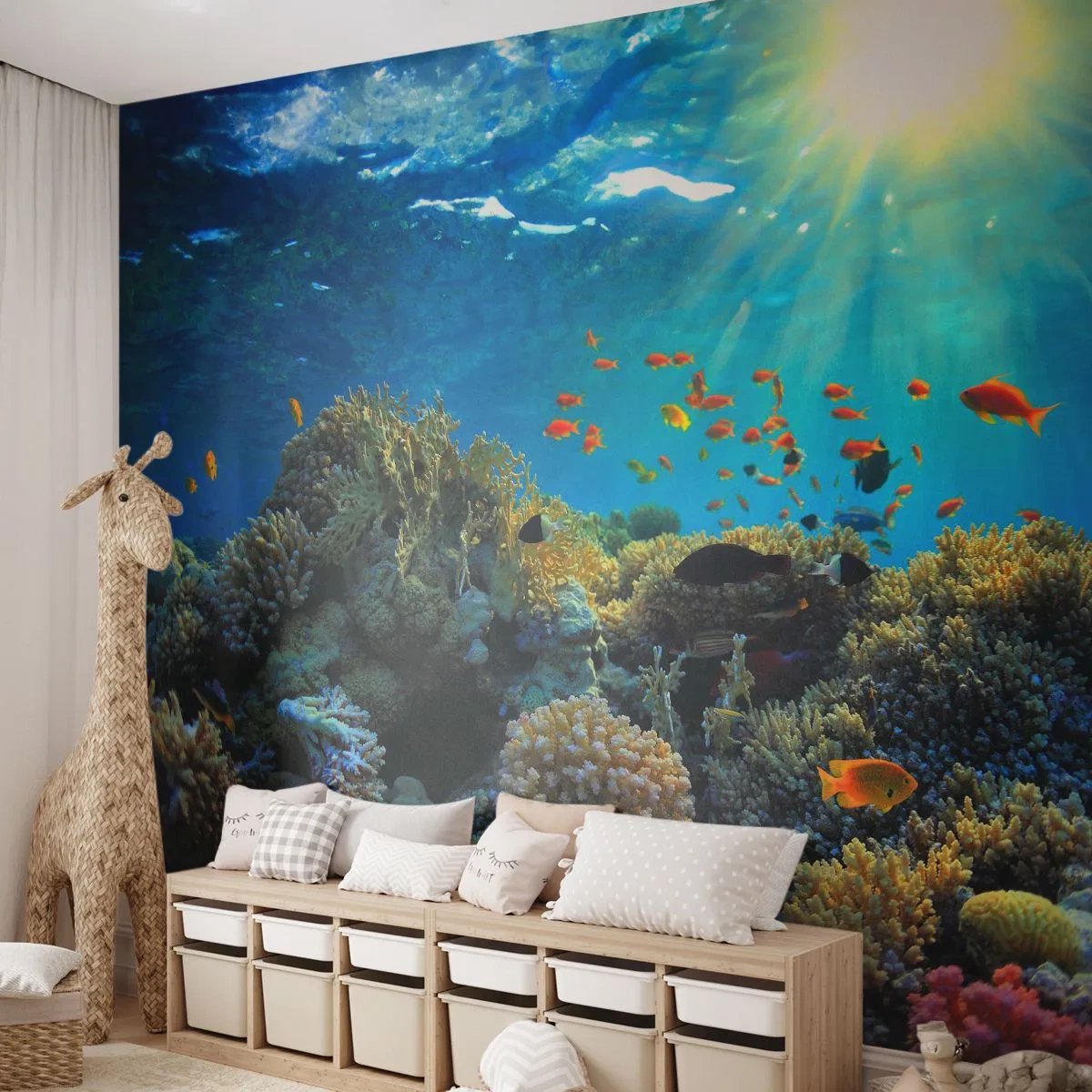 Fototapeta Samoprzylepna Deluxe Sticker - Podwodne skarby - Rafa Koralowa, Ocean, Morski - 250x175 cm