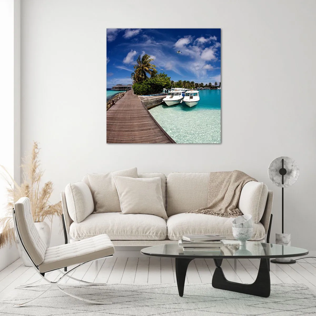 Obraz na szkle - A jednak raj istnieje - 70x70 cm