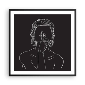 Plakat w czarnej ramie - Piękno rozkwita w ciszy - 60x60 cm