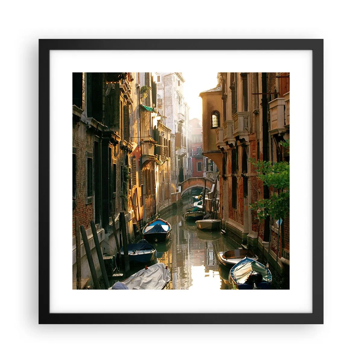 Plakat w czarnej ramie - W weneckim zaułku - 40x40 cm