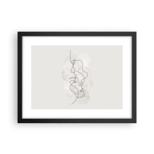 Plakat w czarnej ramie - Splątani w uścisku - 40x30 cm