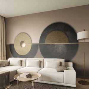 Fototapeta Premium Canvas - Wariacje wokół koła - Koła, Abstrakcja, Art Deco - 200x140 cm