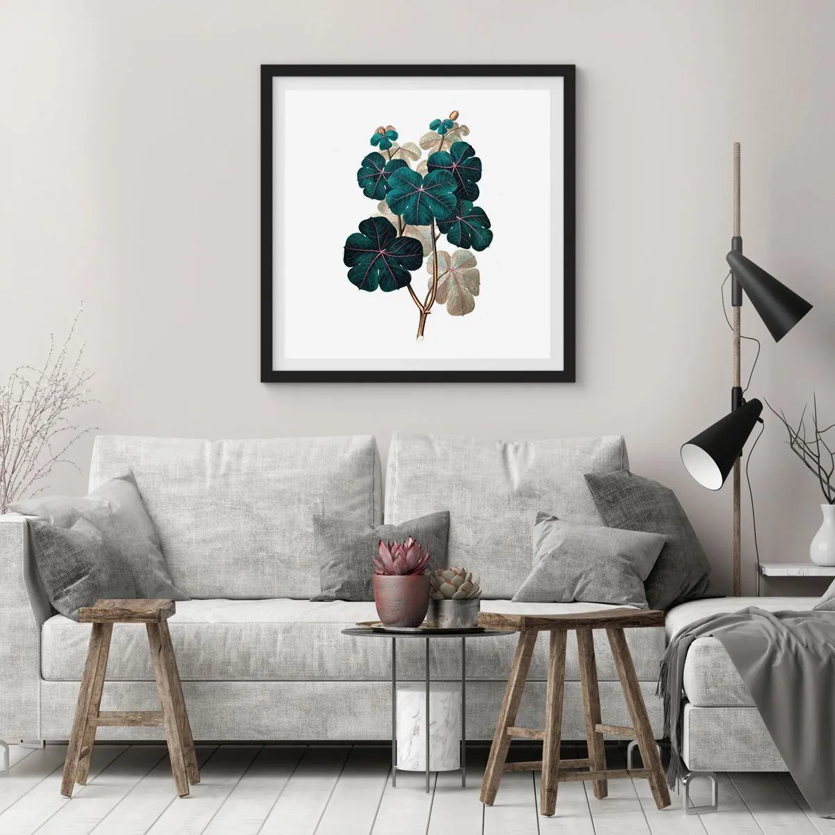 Plakat w czarnej ramie - Ze starego zielnika - 40x40 cm