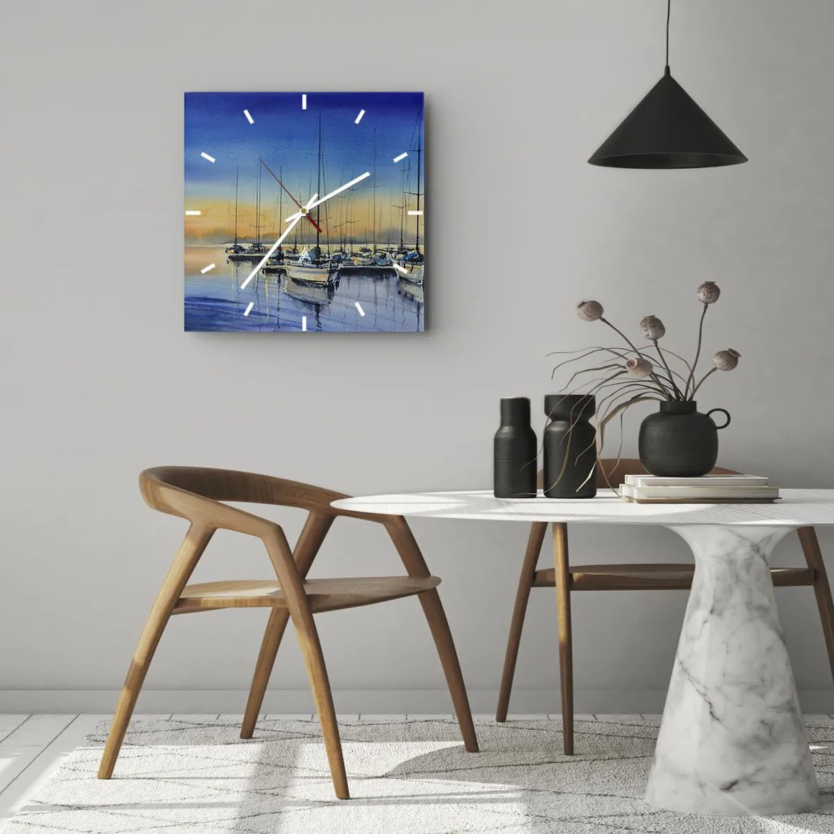 Zegar ścienny - Koniec dobrego dnia - 40x40 cm
