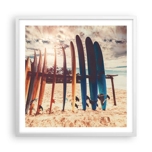 Plakat w białej ramie - Dobranoc, do jutra - 60x60 cm