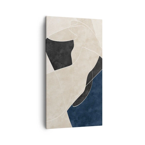 Obraz na płótnie - Kompozycja abstrakcyjna – kontrast barw - 45x80 cm