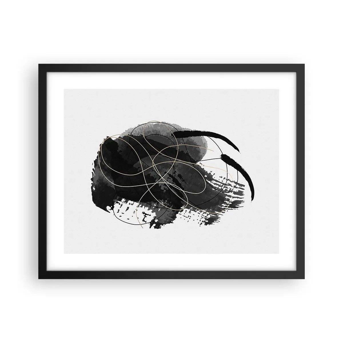 Plakat w czarnej ramie - Wysnute z czerni - 50x40 cm
