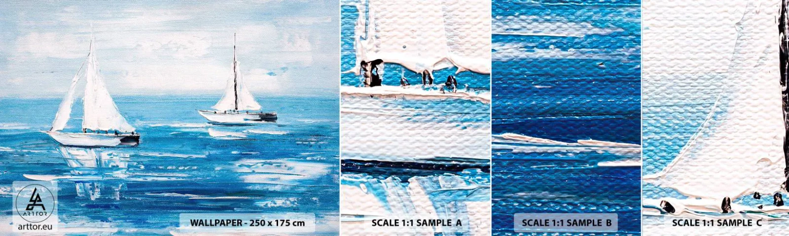 Fototapeta Próbka Standard Eco - Z przyjacielem u boku - Pejzaż, Żaglówki, Marynistyczny - 100x30 cm