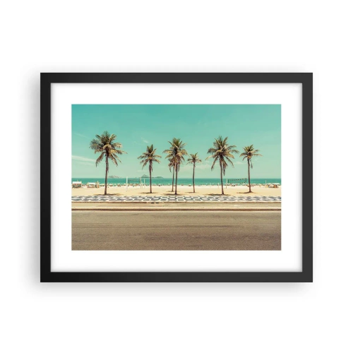 Plakat w czarnej ramie - Na straży plaży - 40x30 cm