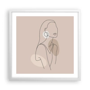 Plakat w białej ramie - Ikona dziewczęcości - 50x50 cm